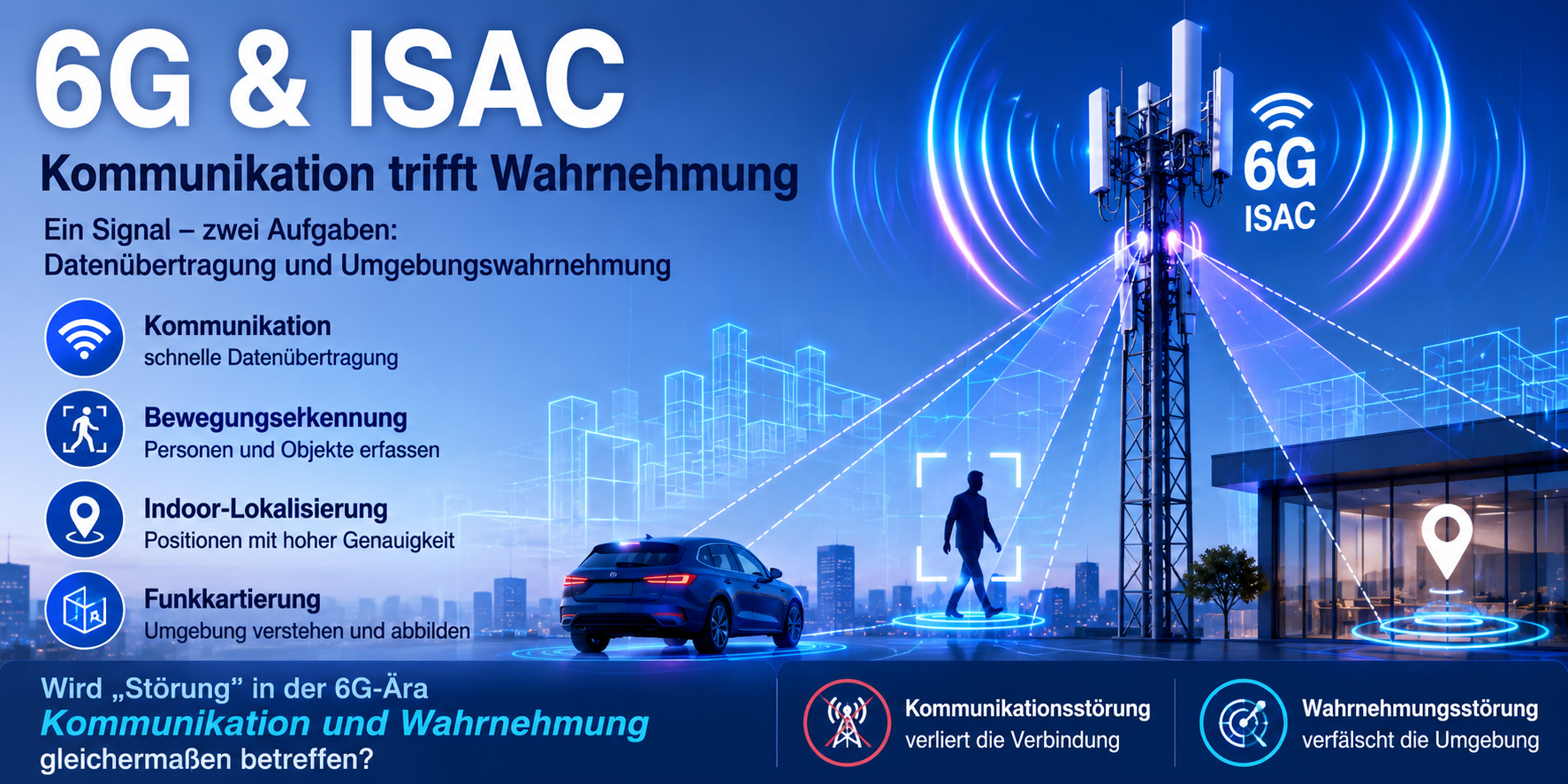 6G ISAC Basisstation für Kommunikation, Bewegungserkennung und Funkkartierung