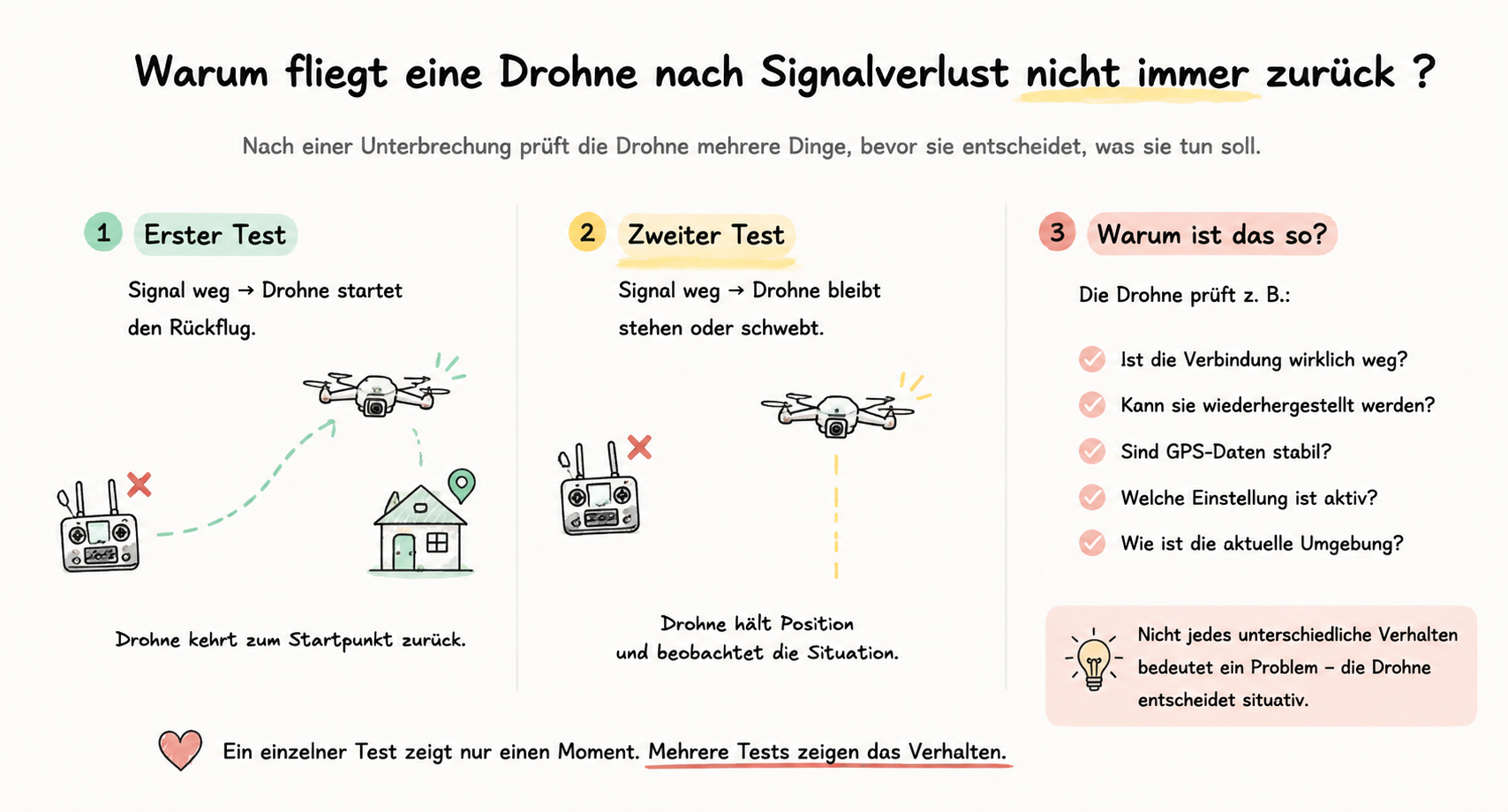 Drohne schwebt nach Signalverlust durch Störsender