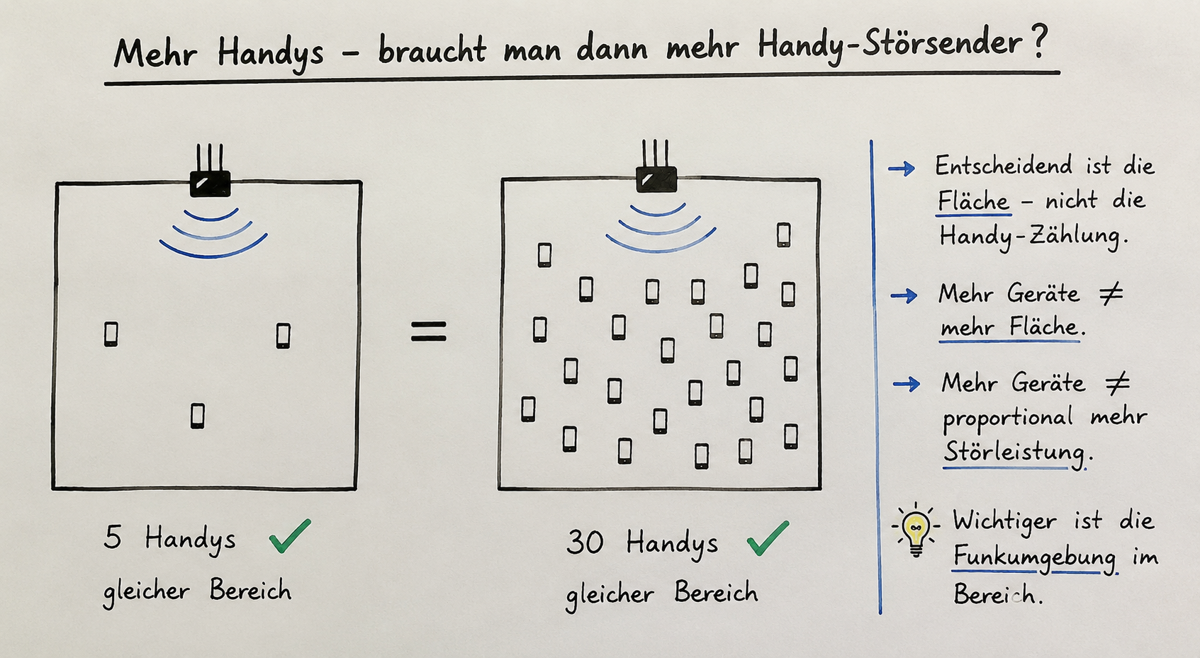 Mehr Handys bedeuten nicht mehr Handy-Störsender