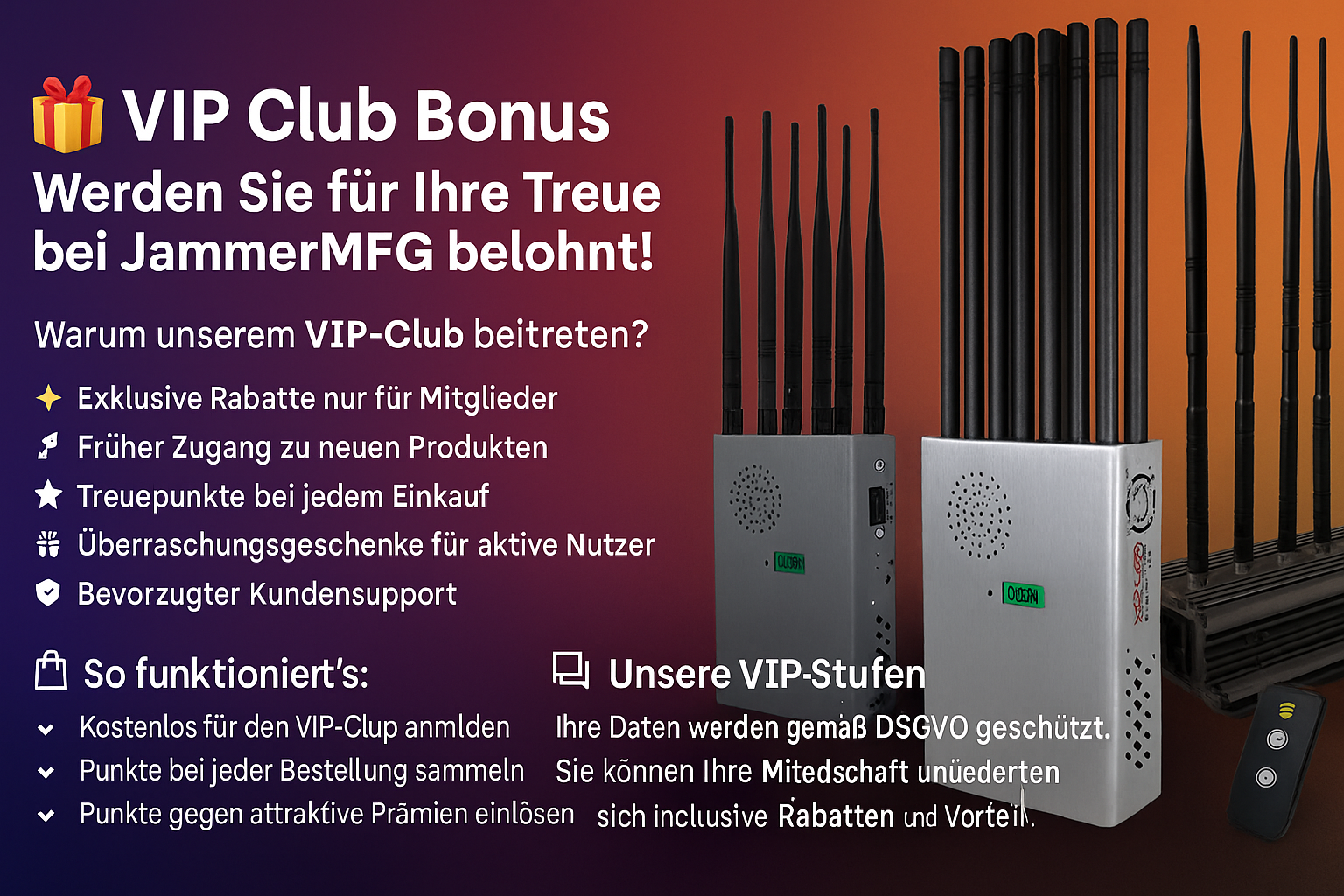VIP Club Vorteile - jammermfg.com/de