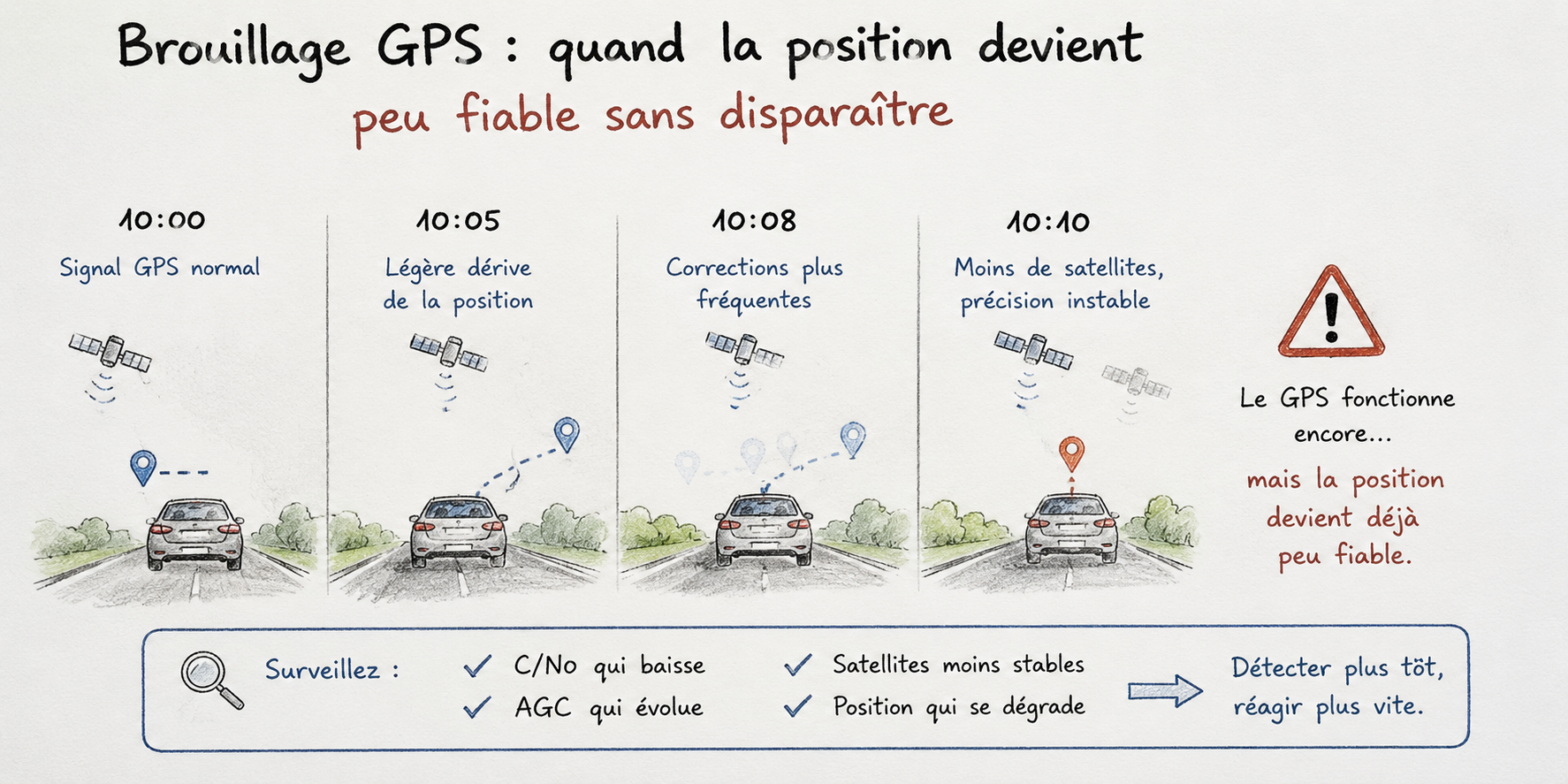 Brouillage GPS et perte de précision du positionnement