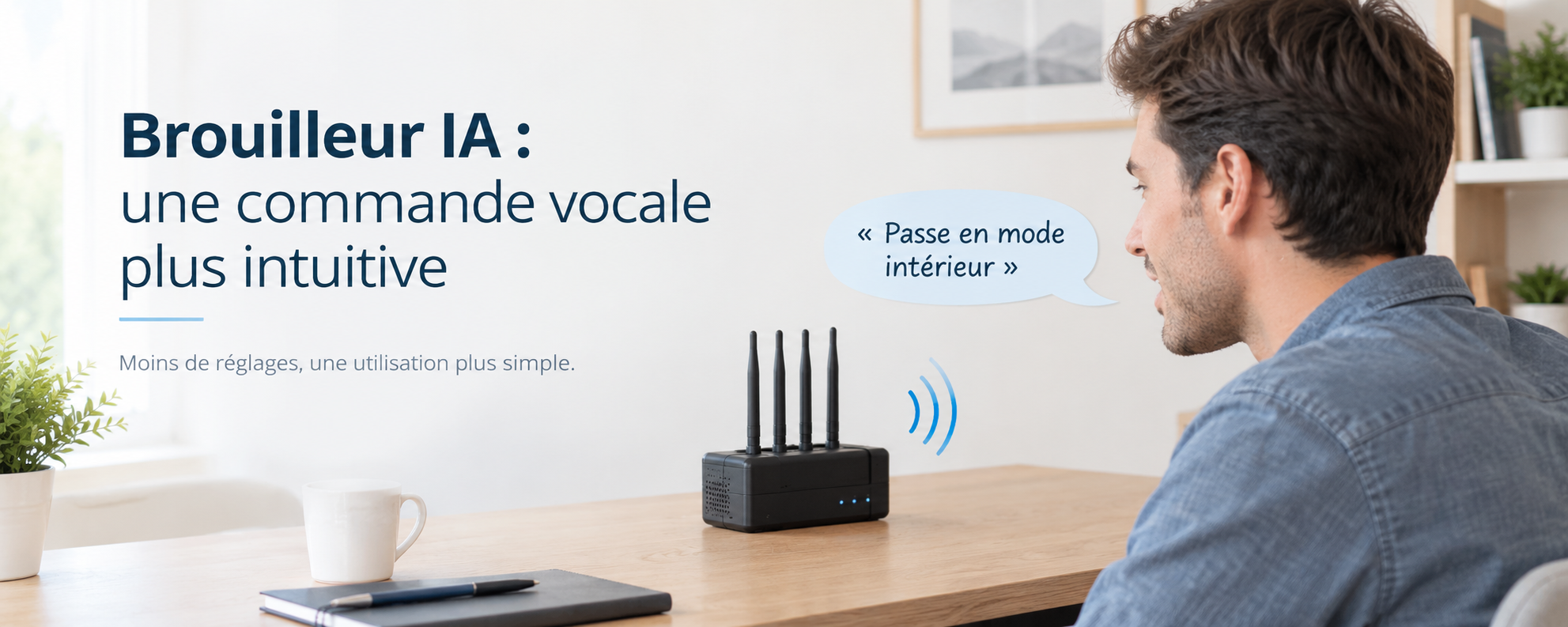Brouilleur IA avec commande vocale