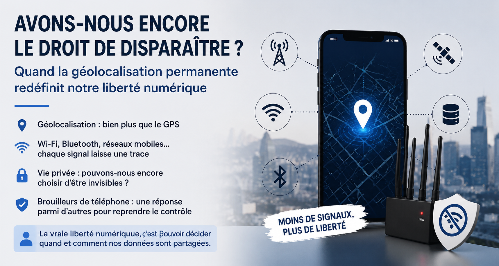 Brouilleur de téléphone et géolocalisation