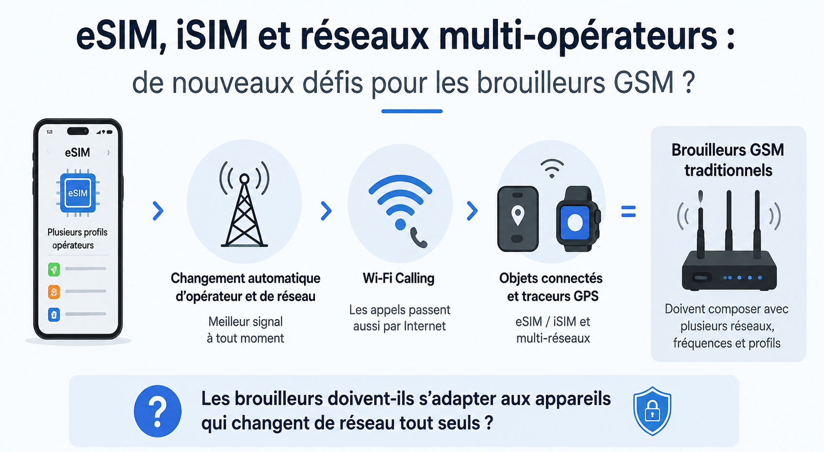 eSIM, iSIM et réseaux mobiles