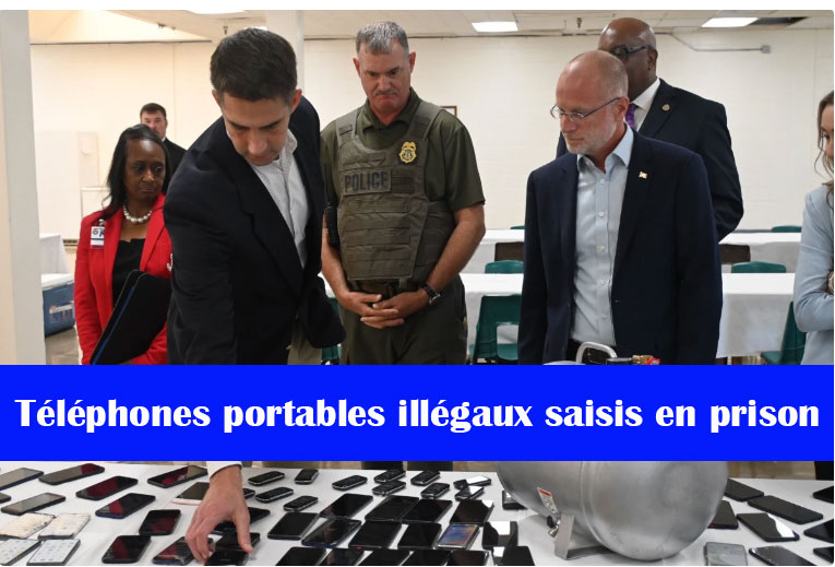 Téléphones portables illégaux saisis en prison