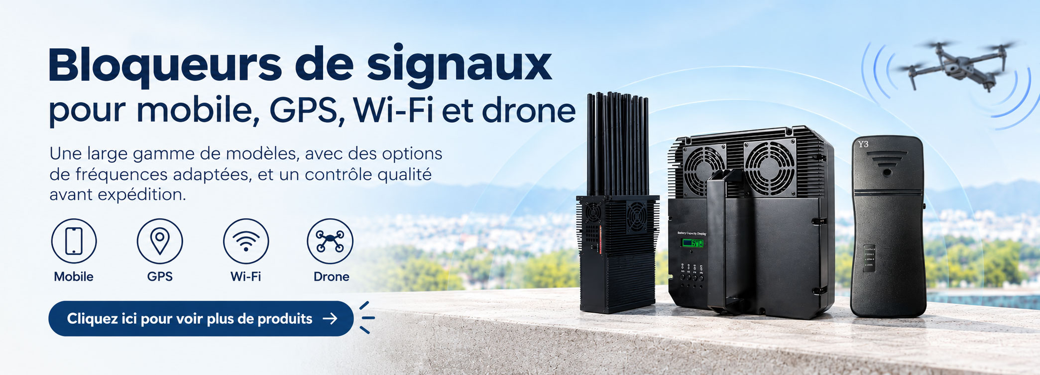 Boutique en ligne de brouilleurs de téléphone
