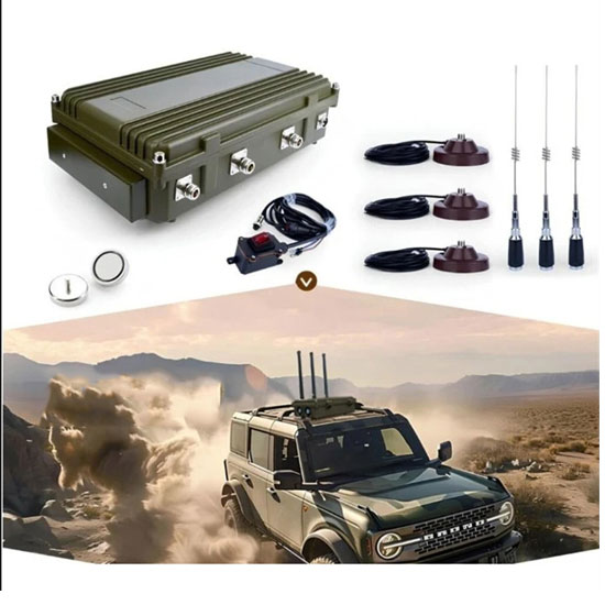 3 bands Vehicle-Mounted anti-drone Jammer system
