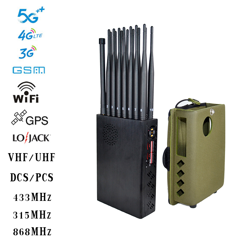 Portable 5G Jammer with 16 antennas