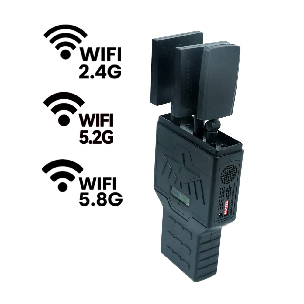 Directional WiFi/Bluetooth jammer with 3 panel antennas