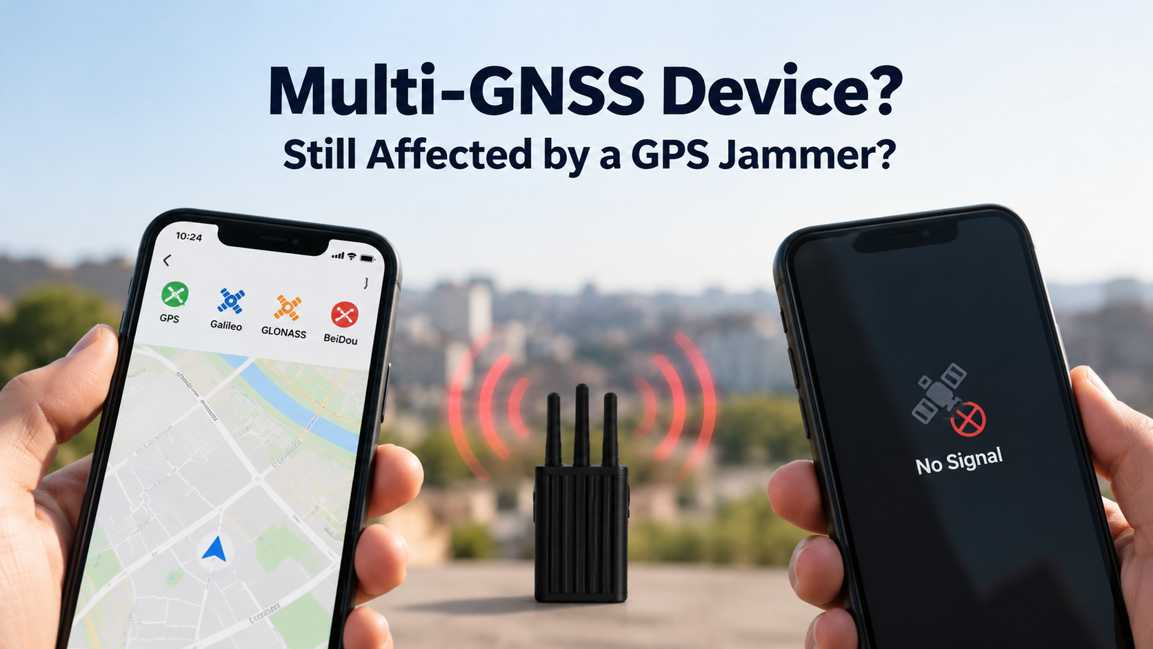 Multi-GNSS receiver affected by GPS jamming