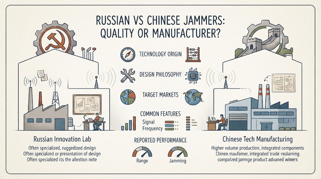 Russian VS Chinese cell phone jammers
